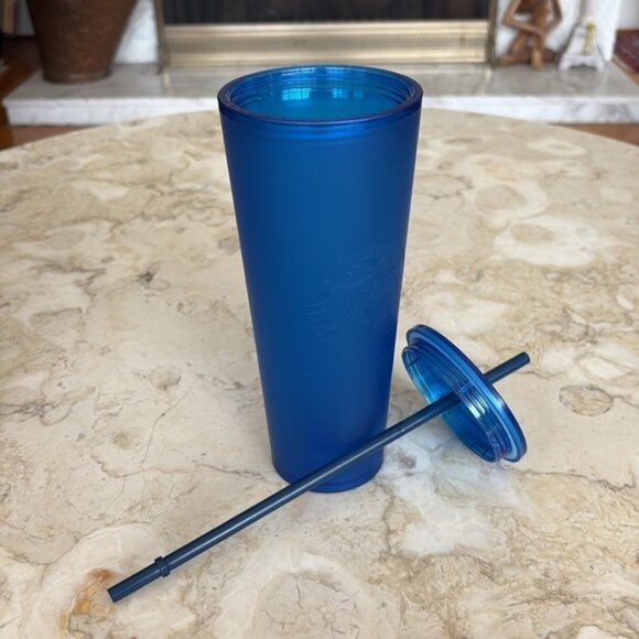 Starbucks 2023 Limited Edition Bluebell Soft Touch 24oz Tumbler Insulated - Picture 8 of 9